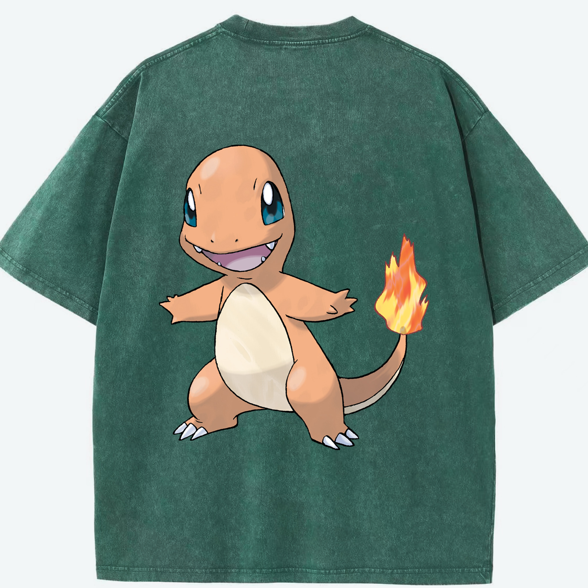 （画像用） ポケットモンスター Pokémon 綿100% ヴィンテージ風 半袖Tシャツ（背面プリント）